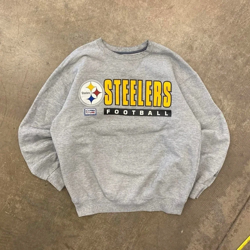 Vintage Pittsburgh Steelers NFL Starter Pro Line 90s Crewneck Sweatshirt Size L